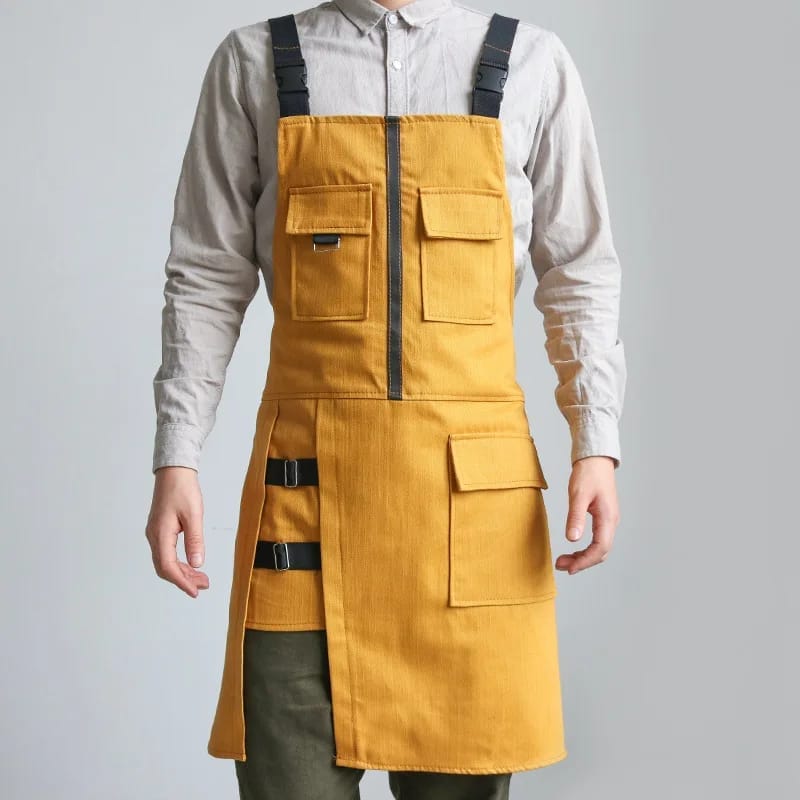 Delantal unisex de trabajo de mezclilla